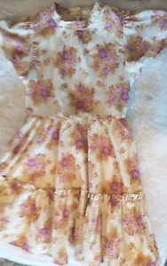 janie and jack Girls Size 12 Gorgeous Lavender Floral dress - Picture 1 of 9