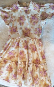 janie and jack Girls Size 12 Gorgeous Lavender Floral dress - Picture 1 of 9