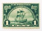 Timbre-poste américain 1924, subvention 1 cent, Scott #614, expédition Nieu Nederland, MH