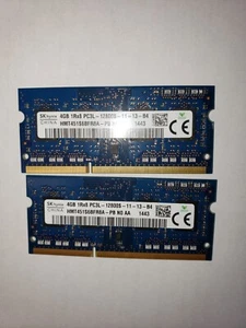 SK Hynix 8GB (2 x 4GB) 1Rx8 PC3L-12800S DDR3 1600 1.35v SODIMM Laptop Memory - Picture 1 of 1