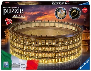 Puzzle 3d Night Edition Colosseo 11148 Ravensburger 8a+ - Foto 1 di 2