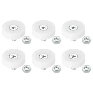 25mm Schubladenrollen, 6Pcs Kunststoff-Schubladenrollen Ersatzräder und Muttern - Bild 1 von 6