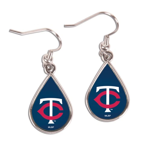 WinCraft Minnesota Twins Tear Drop Dangle Earrings Cover