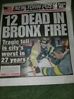 JOURNAL POSTAL NEW YORK 29/17 12 Dead In Bronx Fire Giants Se mettre au travail Jets