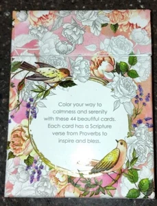 scripture cards Proverbs to Color Share vtg christian religious coloring gift - Picture 1 of 2