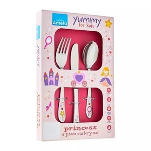 Amefa Yummy For Kids 3 Piece Cutlery Set Princess no 819 - Picture 1 of 1