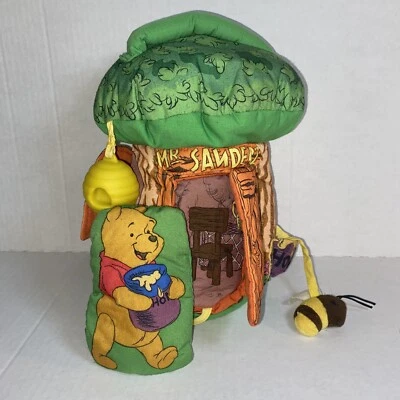 SONAJERO COLMENA WINNIE THE POOH CASA DEL ÁRBOL DE COLECCIÓN 10" MR. SANDERS PELUCHE RARO Foto 1 de 4