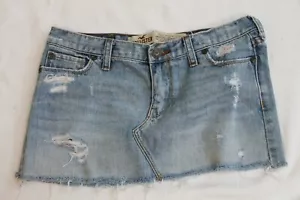 Hollister Distressed Denim Short Mini Skirt Size: 5 - Picture 1 of 6