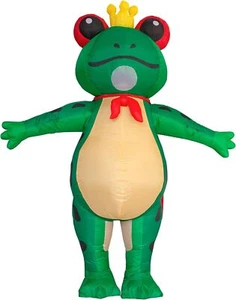 Aufblasbares Froschkönig Prinzessin Kostüm Erwachsene lustig Halloween Tier Party COS - Bild 1 von 24