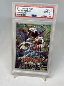 2017 Topps Fire Cal Ripken Jr Monikers "Iron Man" PSA 10 GEM MT POP 3 - Picture 1 of 6