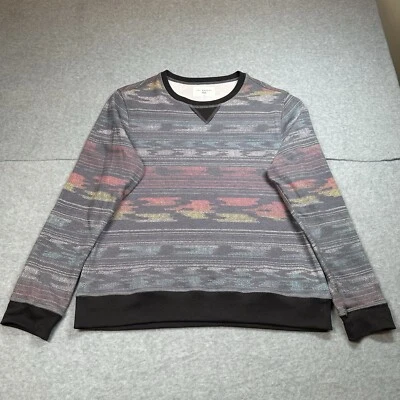 Sol Angeles Madrugada Pullover Sweatshirt Mens L Gray Pink South Western Aztec - Image 1 of 4