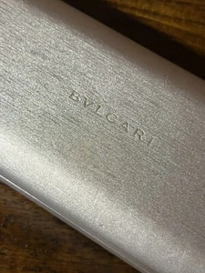 Bvlgari Case glasses Eyeglasses Champagne Hard Empty Travel Lined Logo - Picture 1 of 14