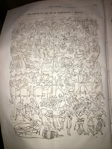 UNE GOUTTE DE VIN VUE AU MICROSCOPE par BARIC.1862. - Picture 1 of 5