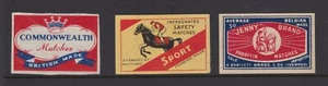 Safety Matches Matchbox Label - Sport, Commonwealth, Jenny - Picture 1 of 1