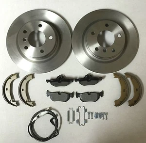 BMW E90 320D 05-12 Rear Brake Discs,Pads,Inc Wear Indicator,Shoes & Fitting Kit - Picture 1 of 1