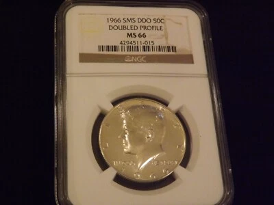 1966  50C       Kennedy   Half Dollar   DDO        NGC  MS 66 - Image 1 of 2