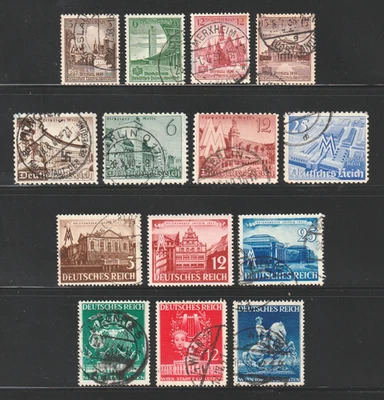 Germany, 1938-41 Commemoratives, Used/Unused, Scott #s 486 | 505, 14 Different - Image 1 of 2