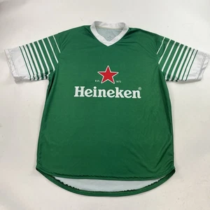 Camiseta deportiva de fútbol Heineken talla grande manga corta hecha en EE. UU. verde - Imagen 1 de 7