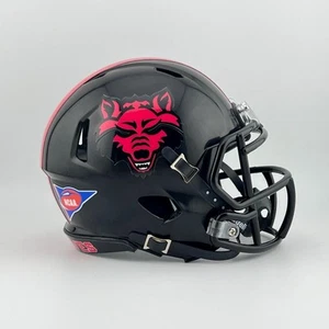 Arkansas State Red Wolves CUSTOM Black Mini Football Helmet - Picture 1 of 3