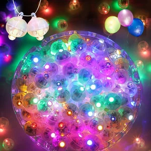 200pcs Balloon Lights with Hooks, Long Standby Time Mini Ball Light, LED Mult... - Foto 1 di 6