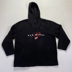 Detroit Red Wings Hoodie Herren Large schwarz NHL Hockey Fleecepullover Kordelzug - Bild 1 von 13