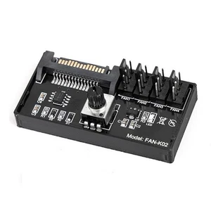 Régulateur de vitesse de ventilateur PWM alimentation Sata DC haute performance 4 broches Lü8217 - Photo 1/7