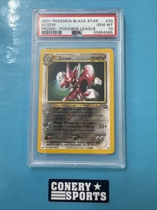 2001 Pokemon Scizor Wizards Black Star PROMO League #33 Card PSA 10 GEM MINT - Picture 1 of 3