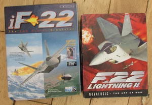 Vintage iF22 & F22 Lightning 2 Flight Simulator Games for PC CD-ROM Windows 95 - Picture 1 of 4
