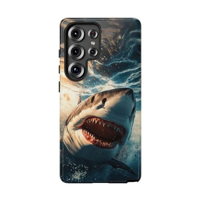 Gran Tiburón Blanco Océano Profundo - Funda de Teléfono para iPhone, Galaxy, Pixel Foto 1 de 4