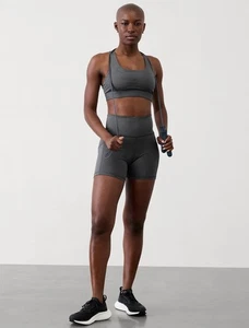 "Corto para mujer Athleta Interval Stash 5"" S pequeño crepúsculo negro jaspeado" - Imagen 1 de 3