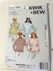 Kwik - Patrón de costura de costura #1996 - Top de señoritas - Y chaleco - Talla xs-xlg SIN CORTAR - Imagen 1 de 2