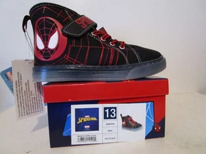 Marvel Toddler Boys Spider-Man Lighted Hi-Top Fashion School Sneakers Size 13 - Picture 1 of 8