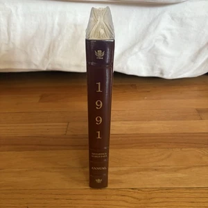 Encyclopedia Britannica 1991 Book Of Year Annual NEW SEALED Burgundy Pad Leather - Picture 1 of 3