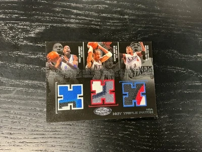 MCGRADY ALLEN IVERSON KENYON MARTIN 2003-04 HOOPS HOT PROSPECT TRIPLE PATCH #/50 - Image 1 of 2