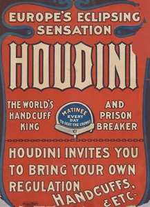 12857.Dekor Poster.Zimmer Wand Interieur Kunst.Houdini Der große Magier Akt Show - Bild 1 von 1
