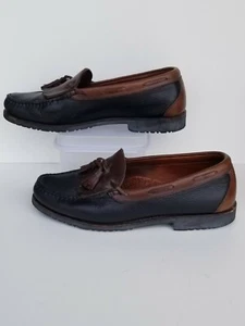 ALLEN EDMONDS Dalton Slip-On Loafer Walnut Tassel Kiltie Cap Toe 11.5 M - Picture 1 of 10