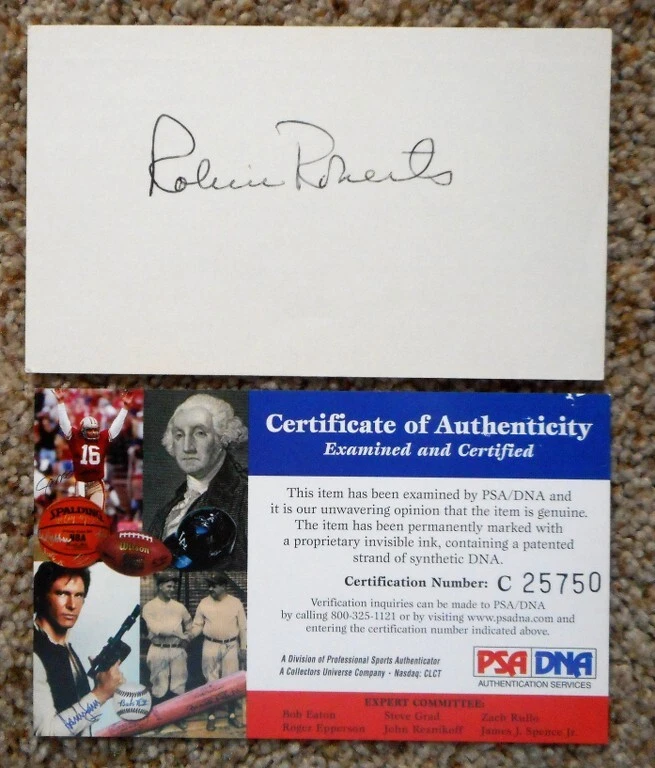 Robin Roberts signed card - Phillies HOF - PSA cert - Image 1 of 1