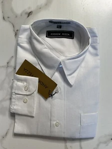 ANDREW FEZZA Solid Dress Boy's Shirt White Long Sleeve Size 16 NWT - Picture 1 of 2