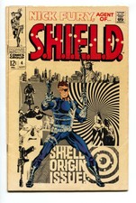 NICK FURY, AGENT OF SHIELD #4 comic book 1968-Marvel-Steranko-fn+
