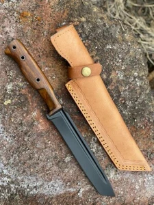 CUSTOM HANDMADE D-2 TOOL Full Tang Hunting Tanto Camping Bowie Knife 12 Inches - Picture 1 of 4