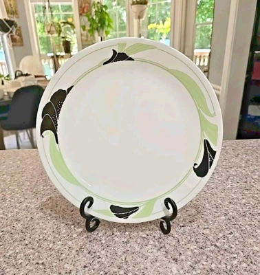 Plato de cena Corelle by Corning ORQUÍDEA NEGRA 10,25" verde y negro de repuesto  Foto 1 de 4