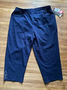 CD Daniels knöchellange Damenhose zum Überziehen marineblau Stretch Größe 1X - Bild 1 von 6