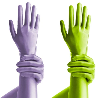 2025 AMORESY Guanti donna sexy lucidi lucidi seta maniche lunghe cinque dita - Immagine 1 di 4