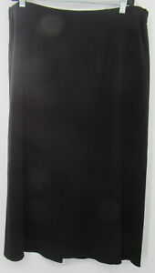 Exclusively Misook black 100% acrylic knit straight knee length skirt size XL 