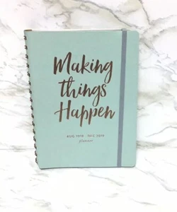 Fringe Studio Weekly Monthly Planner Aug 2018- Dec 2019 Vegan Leather 8 X 6 1/2 - Picture 1 of 2