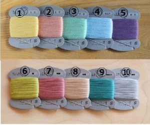 JAPANESE Embroidery SASHIKO ITOROKU KYOTO Thread MIX 50m 10colors - Picture 1 of 21
