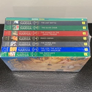 The Chronicles of Narnia 8 Book Box Set C.S. Lewis NEW Paperback Books + Trivia - Picture 1 of 6