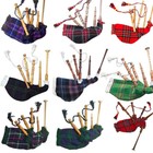 Child Bagpipe,Junior Playable Bagpipes/Kids Toy Bagpipe Various Tartans/Gaita-TC