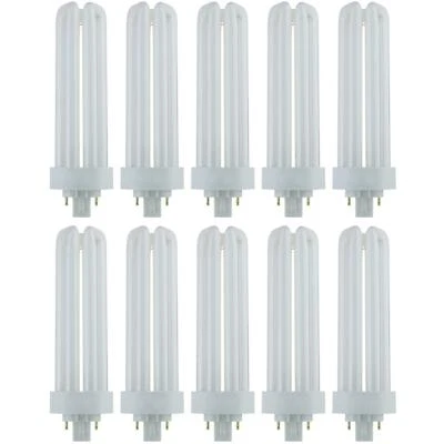 10 Pack Sunlite 42 Watt PLT 4-Pin Triple Tube, GX24Q-4 Base, Soft White - Image 1 of 2