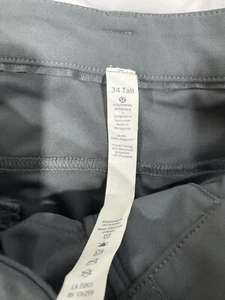 Lululemon Athletica Pants Men’s Rare 34 TALL Active Stretch Casual Actual Gray - Picture 1 of 11